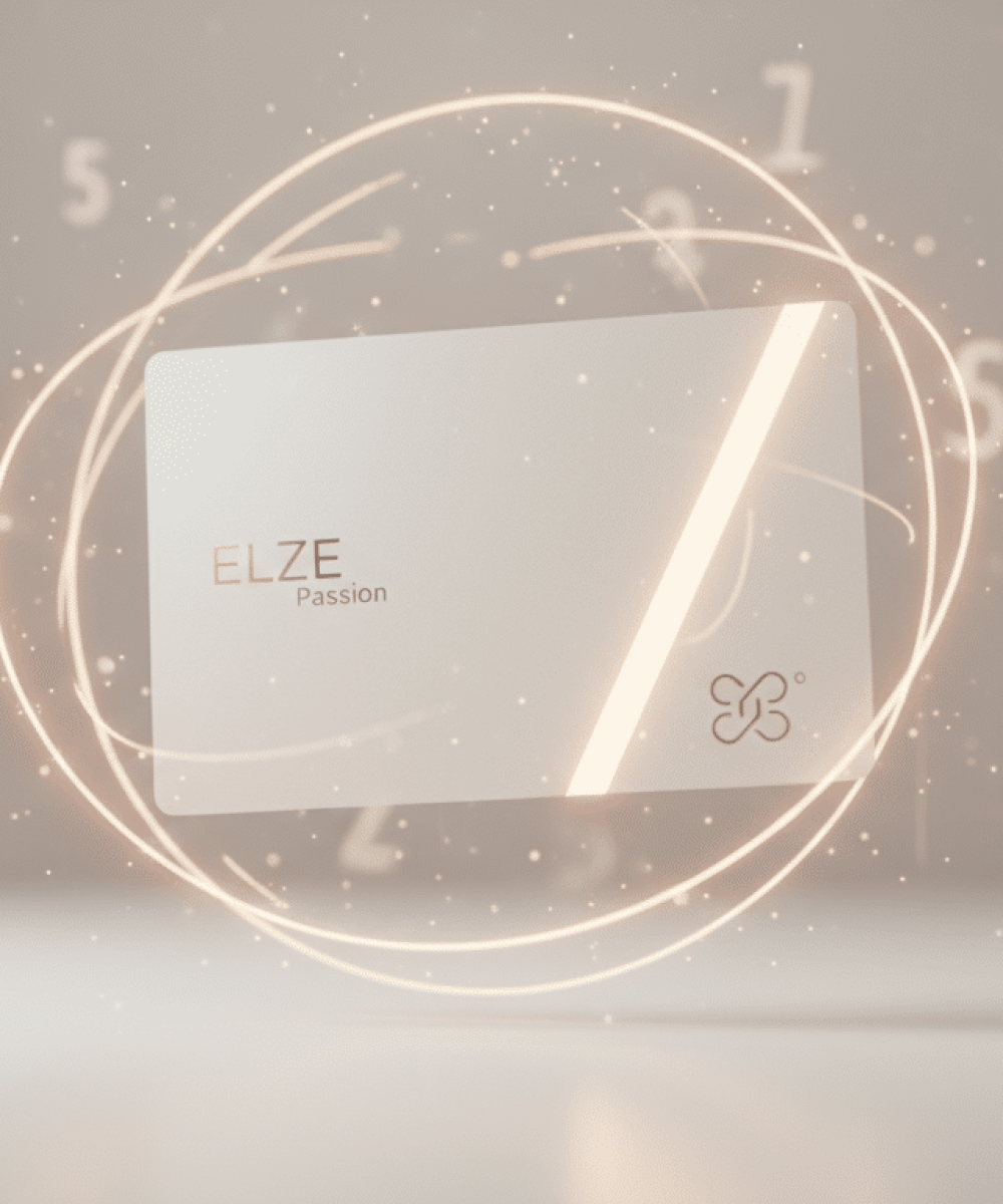Firefly_Design a cinematic luxury scene featuring an elegant ‘ELZE Pass’ membership card as t 222397